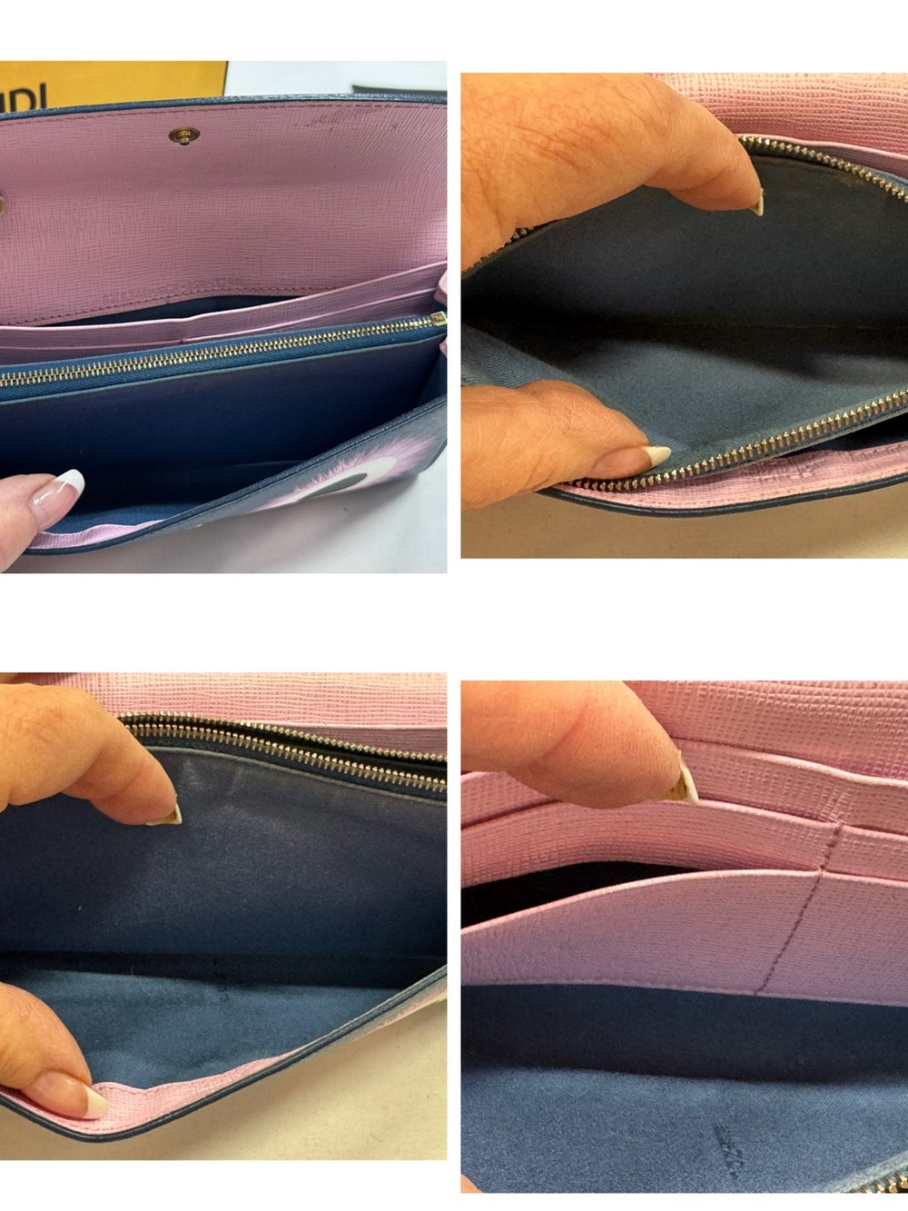 Fendi Pink & Purple Leather Monster Wallet with Box - Picture 8 of 11